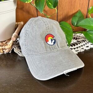 Hat Graphix 360 Colorado Mountain State Flag Distressed Baseball Cap Olive Green